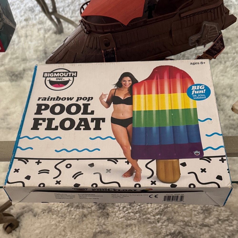 BigMouth Rainbow Pop Inflatable Pool Float 6 feet - Multicolor